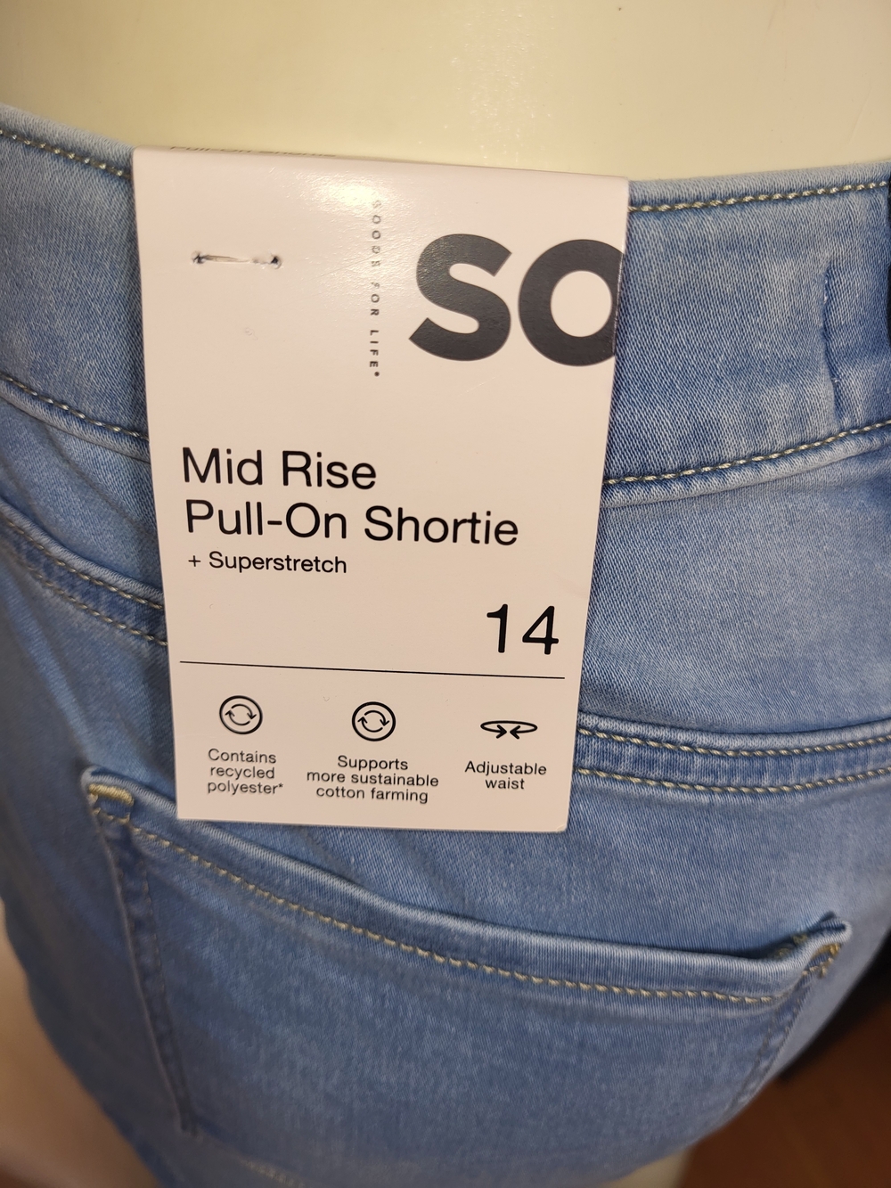 SO Girl's 14 Light Blue Denim Jean Shorts - Picture 4 of 6